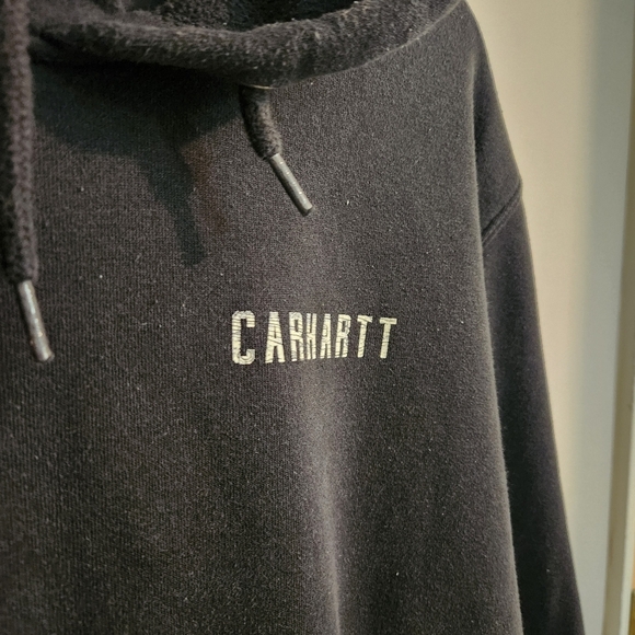 🔥 Carhartt WIP Black Hoodie Size Large‎ - Streetwear Workwear Essential - Picture 3 of 4